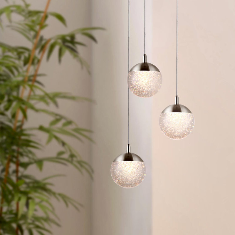 Ivy Bronx Heatherly 3Light Kitchen Island Linear LED Pendant with